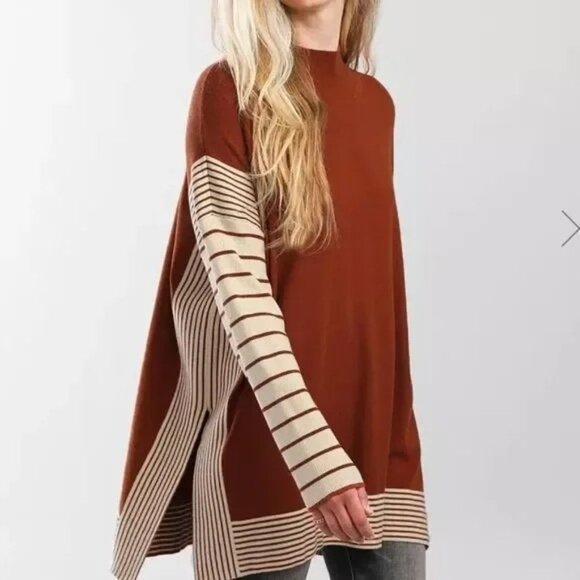 Daytrip Mock Neck Tunic Sweater Size XS - Picture 3 of 7